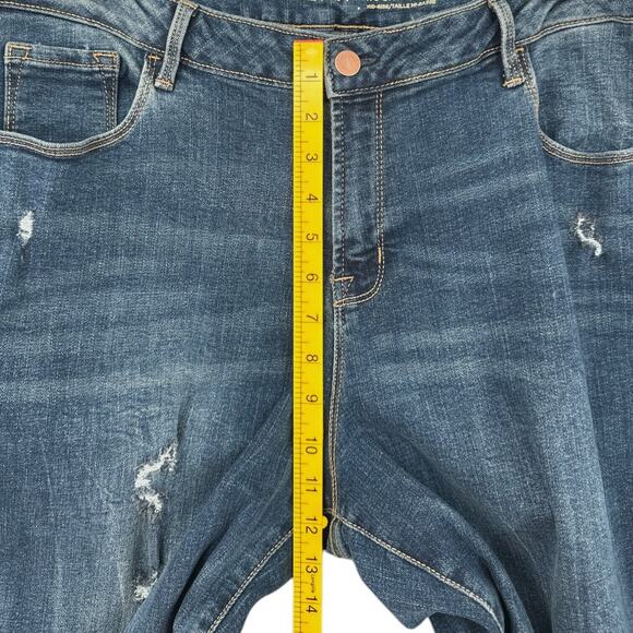 Old‎ Navy Rockstar Blue Distressed Medium Wash Jeans Womens Size 18 Regular - Picture 6 of 7